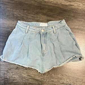 Denim Pleated Skort